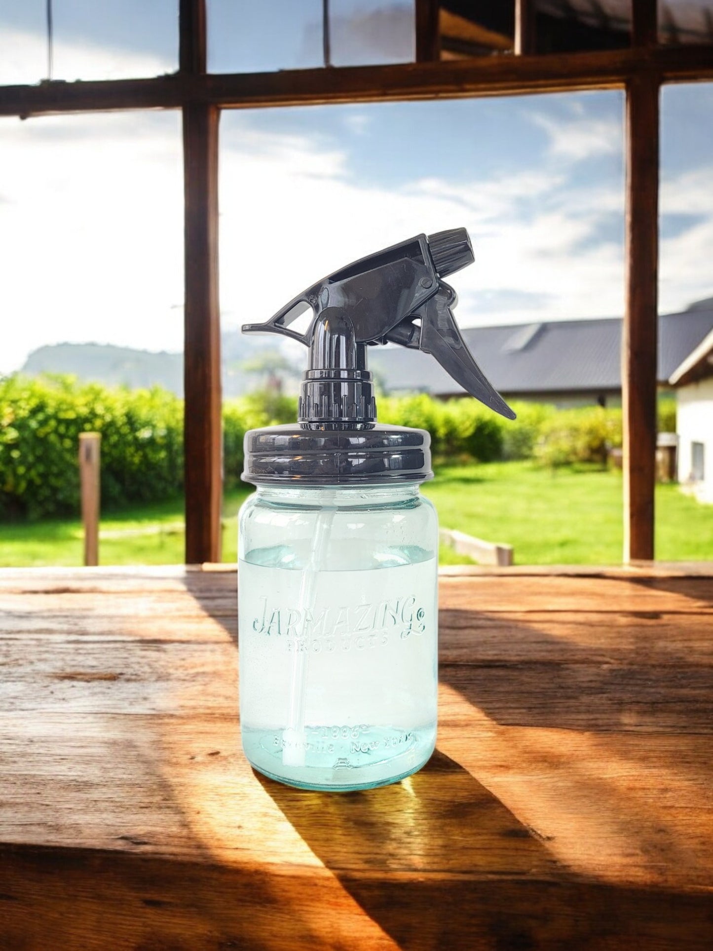 2 Pack Blue Glass Spray Bottle
