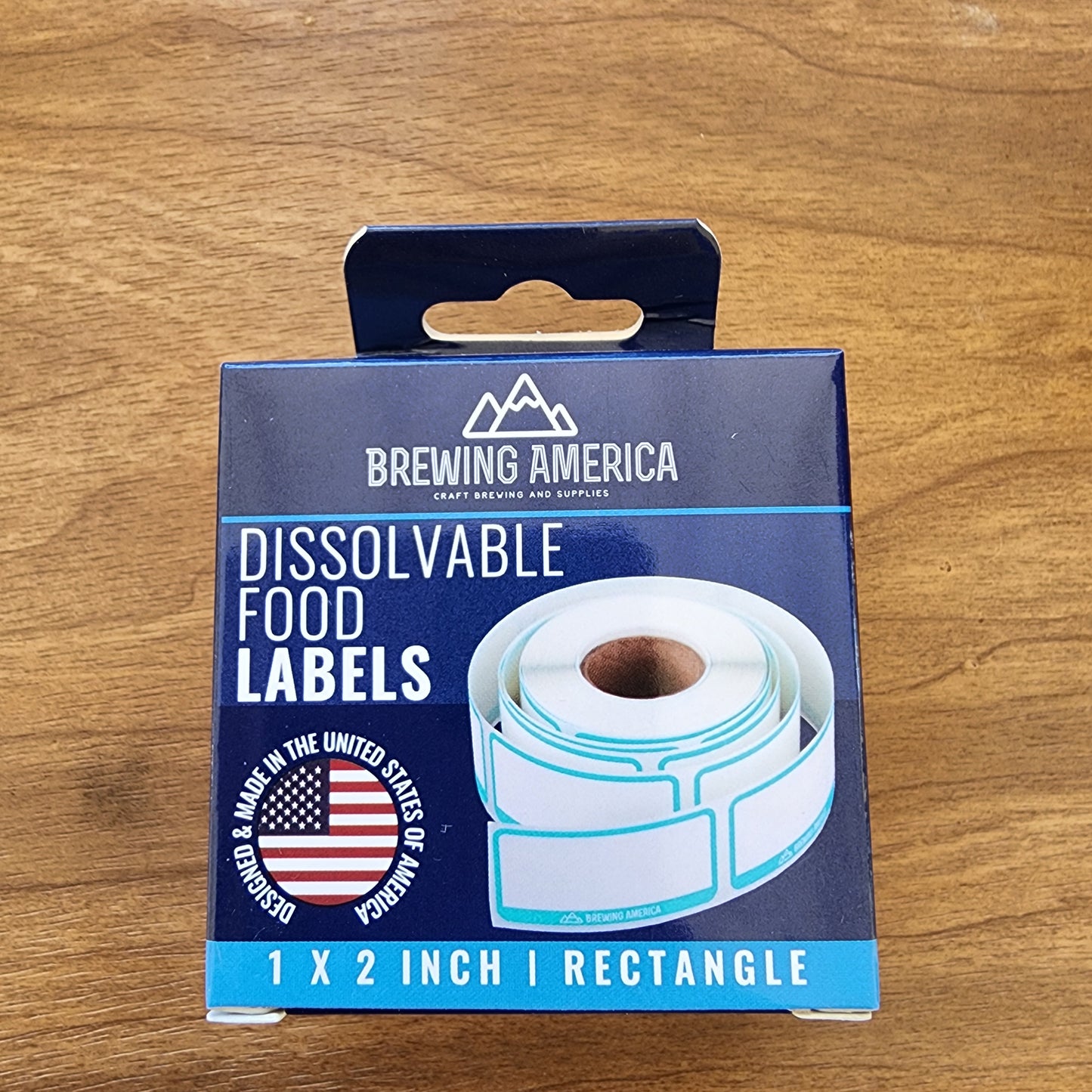 Dissolvable Food labels Rectangle 2"
