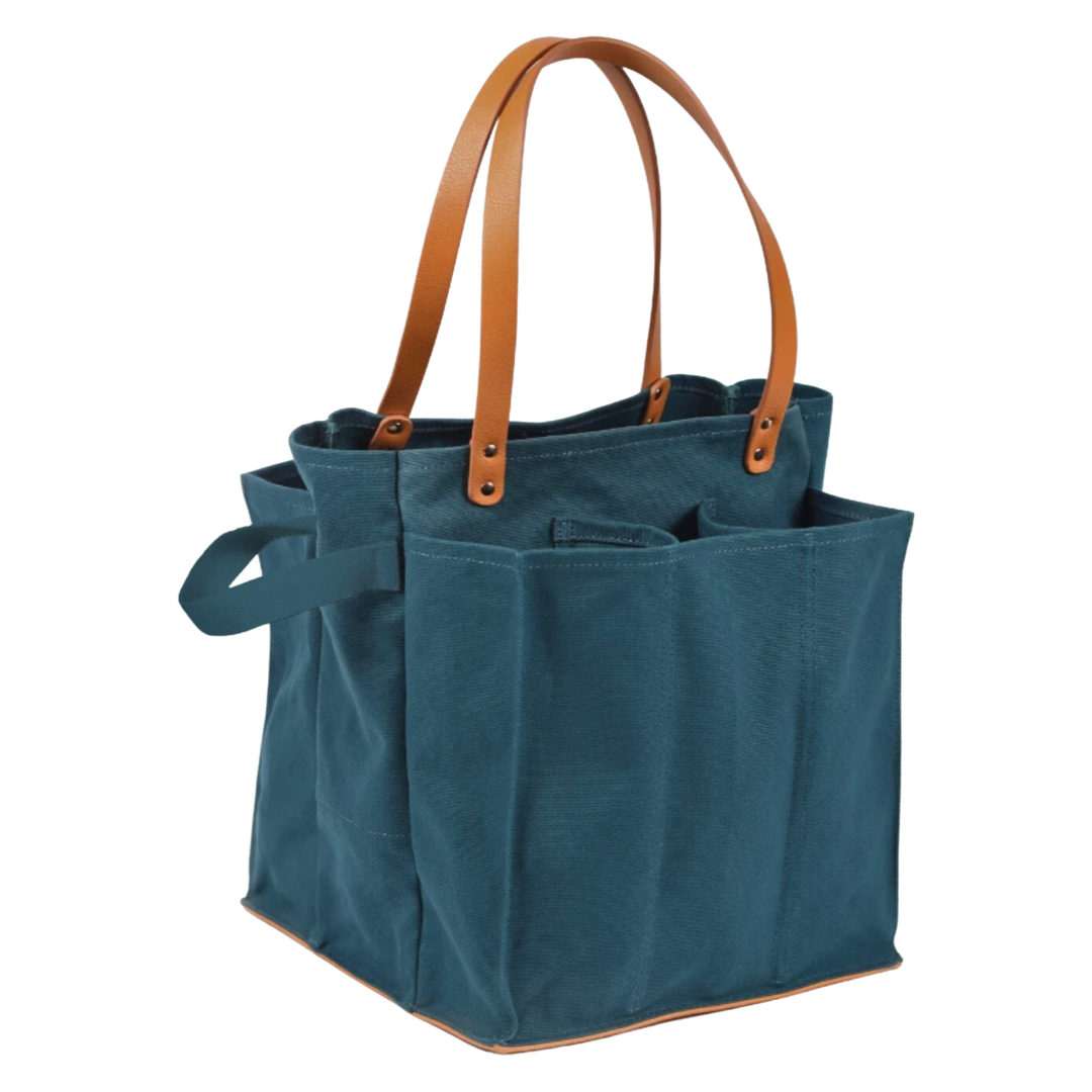 Heavy Canvas Tote Bag | Reusable Multi-Pocket Market Tote