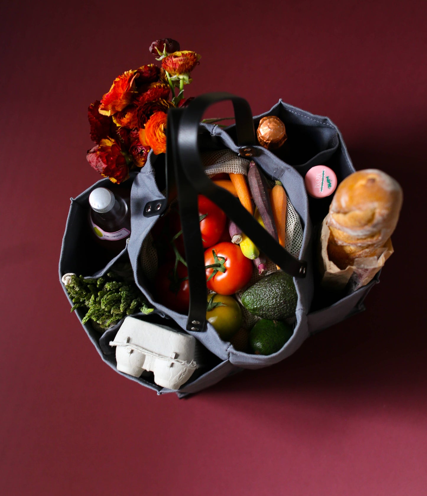 Heavy Canvas Tote Bag | Reusable Multi-Pocket Market Tote