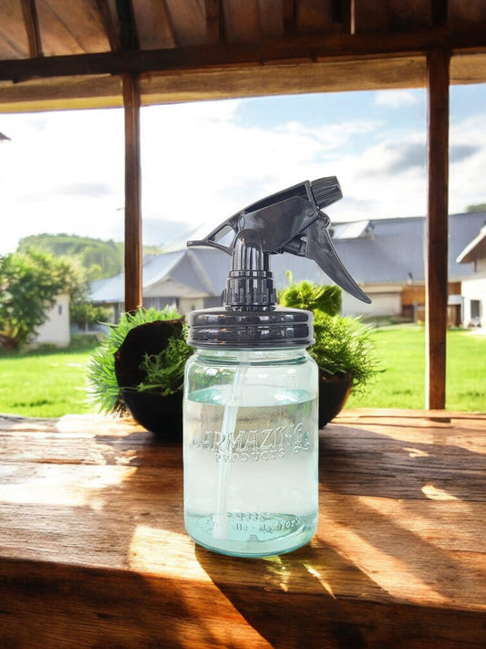 Blue Glass Spray Bottle