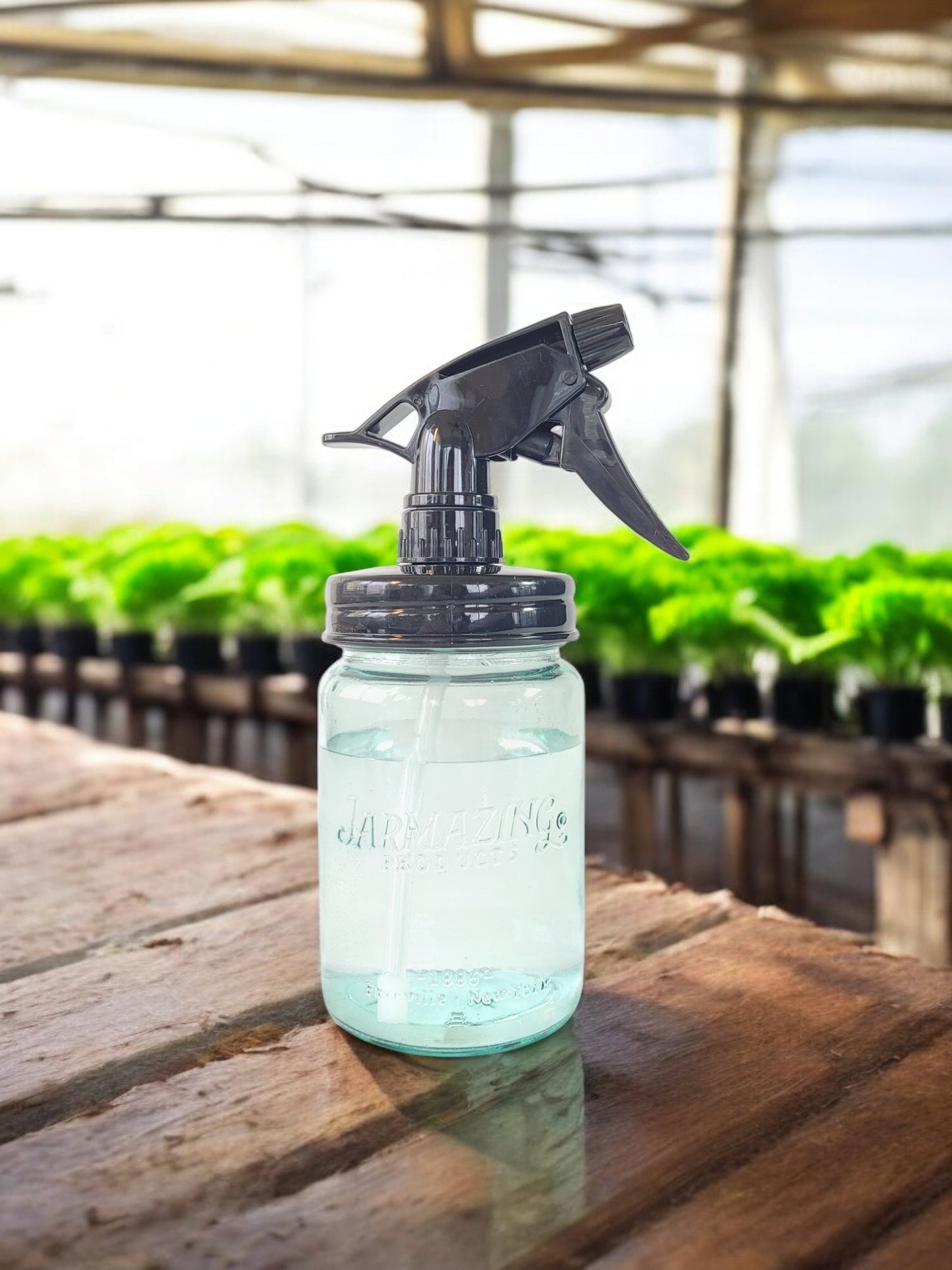 Blue Glass Spray Bottle