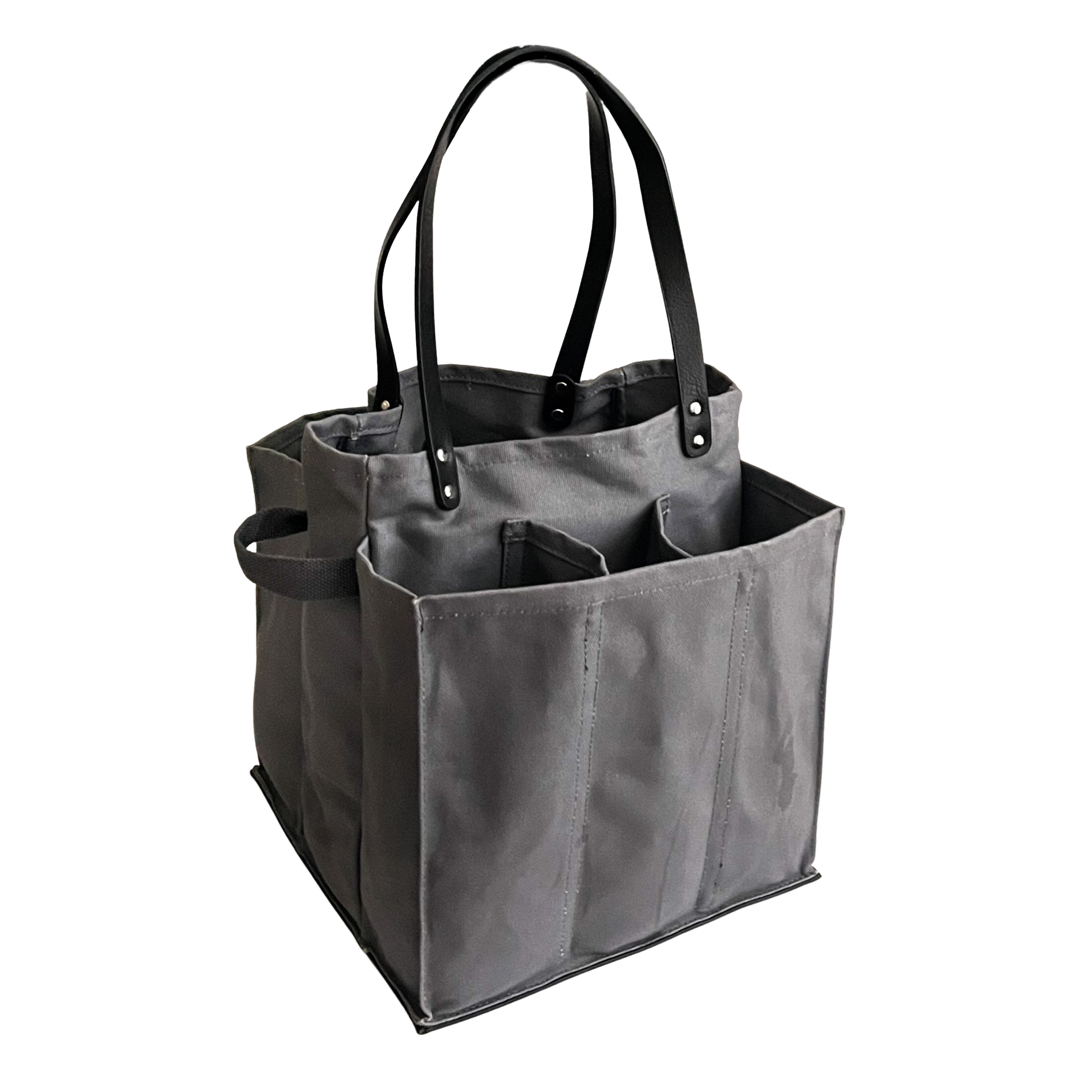 Heavy Canvas Tote Bag | Reusable Multi-Pocket Market Tote