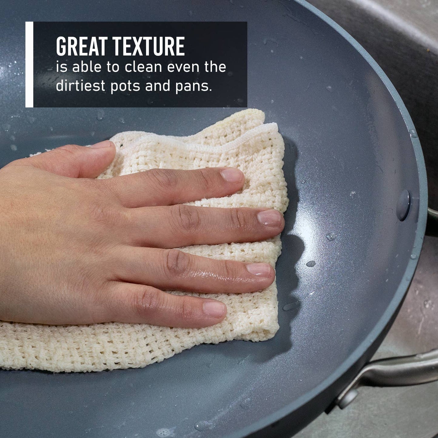 100% cotton dishcloths in bundles of 4 made in America