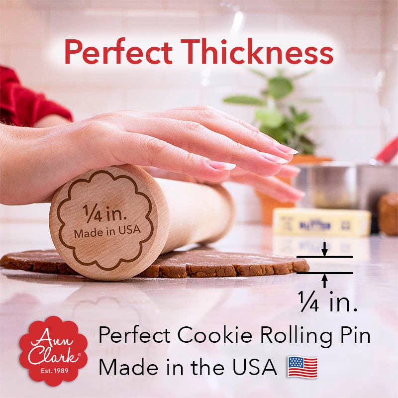 Perfect Cookie Rolling Pin 1/4-in. Fixed Depth